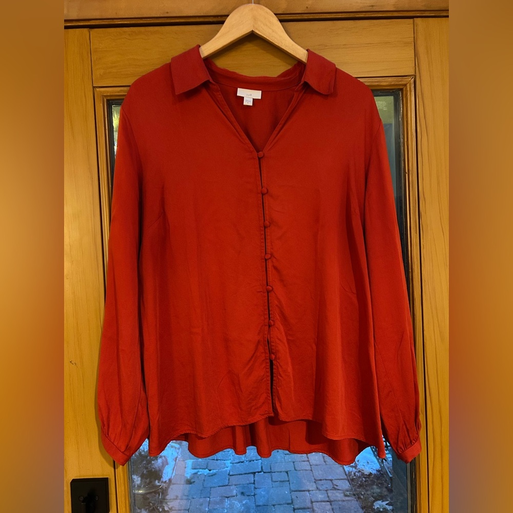 J. Jill red/orange blouse XL